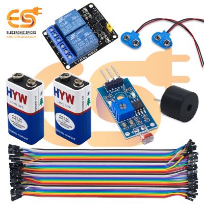Combo of LM393 LDR Sensor with 12V 2- Channel Relay Module & 40 Pcs Jumer wire (47 Item)
